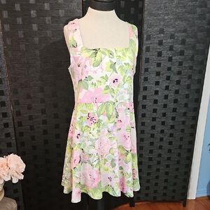 Laura Ashley Golf & Tennis Floral Sleeveless Dress Size XL